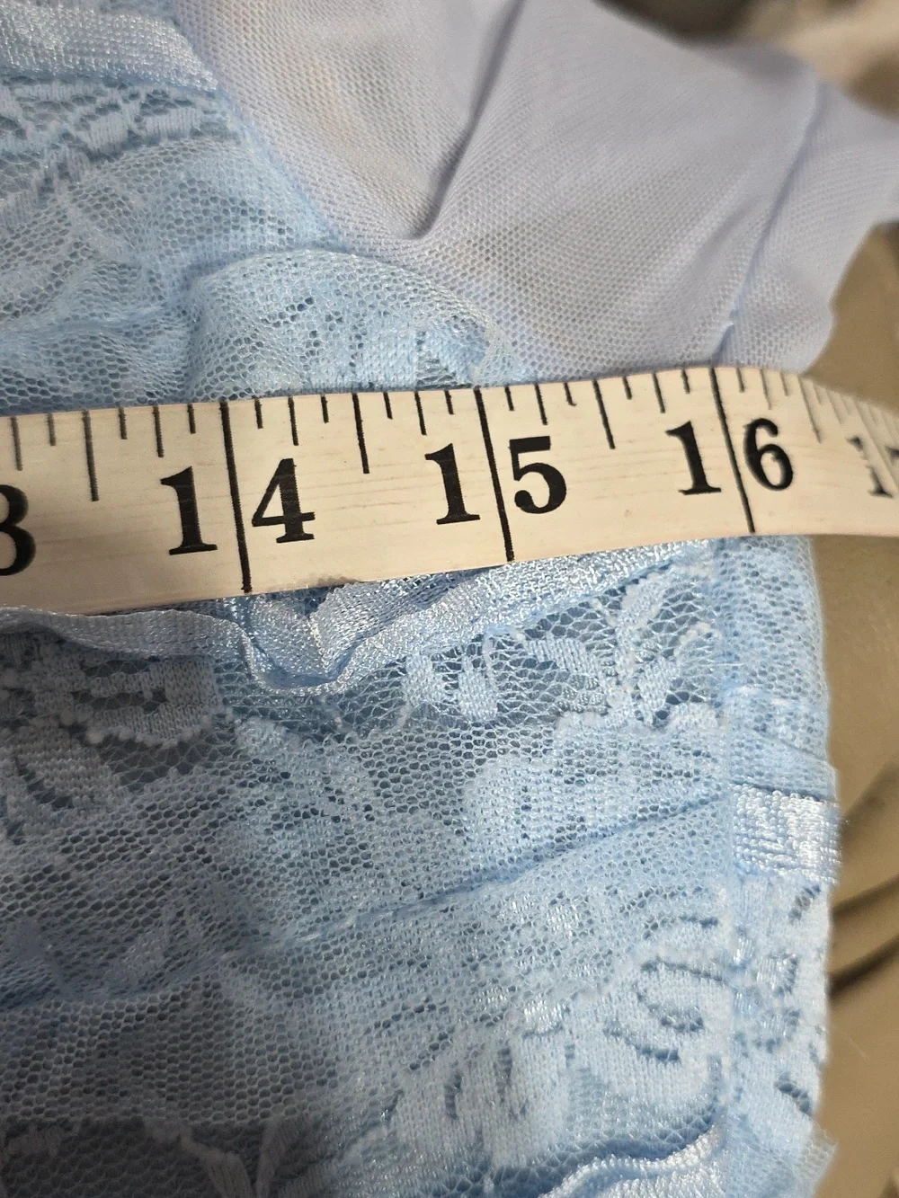 Weissman Dance Costume Girl's? Light Blue Lacy Hair Clip Blingy Bow Sz XLC GUC - Picture 11 of 13